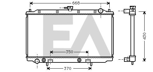 31R18080 EACLIMA Радиатор, охлаждение двигателя