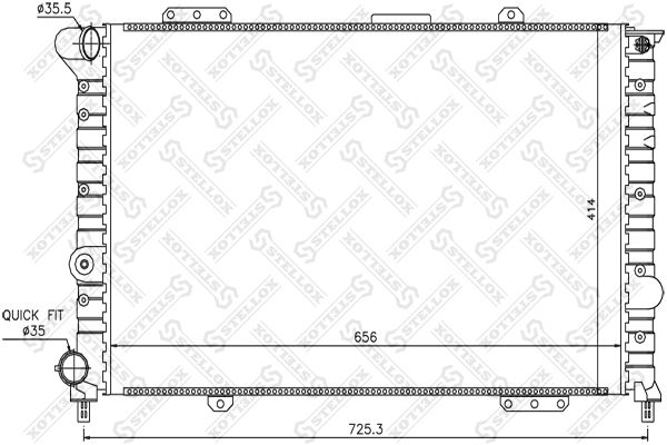 1025493SX STELLOX Радиатор, охлаждение двигателя