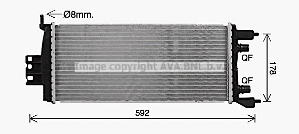 RT2681 AVA QUALITY COOLING Радиатор, охлаждение двигателя