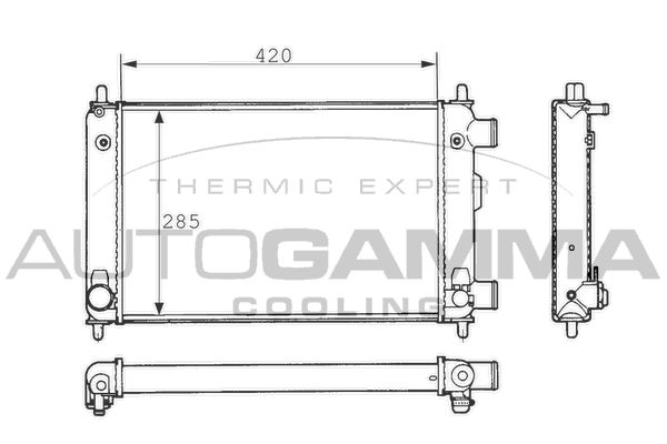100682 AUTOGAMMA Радиатор, охлаждение двигателя