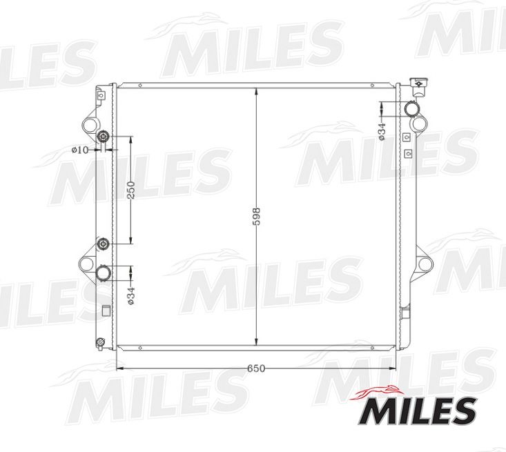 ACRB052 MILES Радиатор, охлаждение двигателя