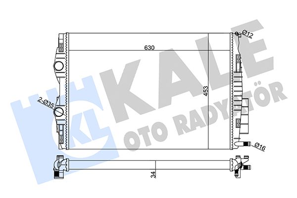 355830 KALE OTO RADYATÖR Радиатор, охлаждение двигателя