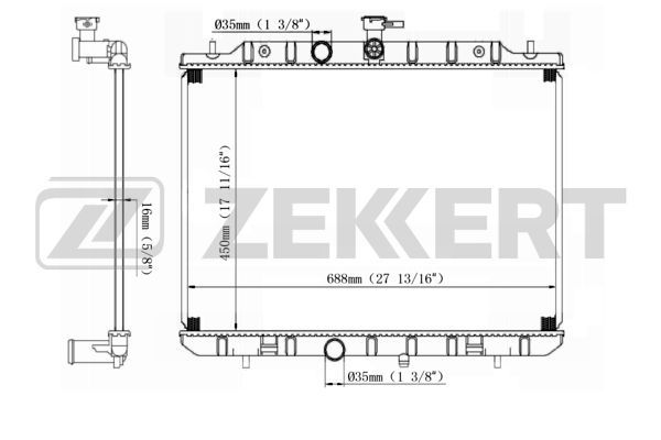 MK1531 ZEKKERT Радиатор, охлаждение двигателя