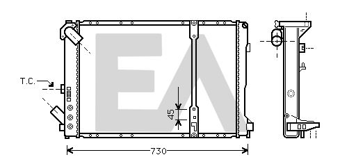 31R60053 EACLIMA Радиатор, охлаждение двигателя