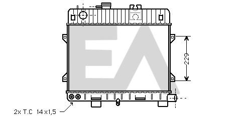 31R07050 EACLIMA Радиатор, охлаждение двигателя