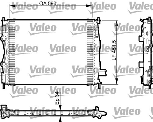 735380 VALEO Радиатор, охлаждение двигателя