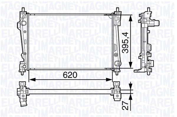 350213131200 MAGNETI MARELLI Радиатор, охлаждение двигателя