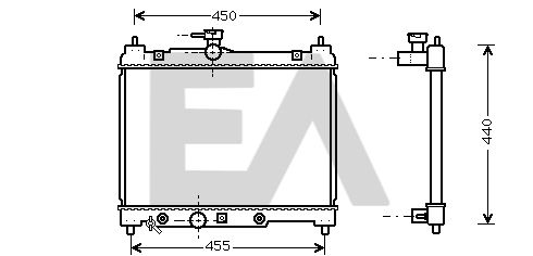 31R71137 EACLIMA Радиатор, охлаждение двигателя