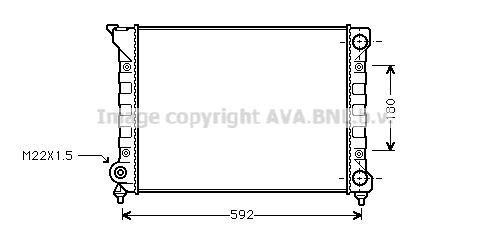 VN2071 AVA QUALITY COOLING Радиатор, охлаждение двигателя