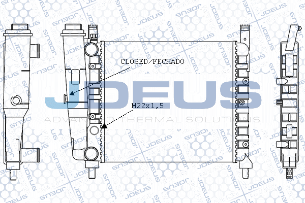 M0110390 JDEUS Радиатор, охлаждение двигателя