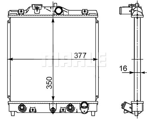 CR611000S MAHLE Радиатор, охлаждение двигателя