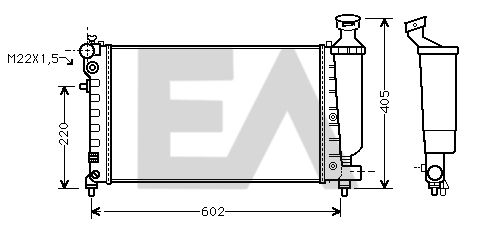 31R10075 EACLIMA Радиатор, охлаждение двигателя