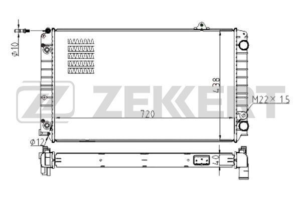 MK1512 ZEKKERT Радиатор, охлаждение двигателя