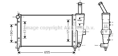 FTA2281 AVA QUALITY COOLING Радиатор, охлаждение двигателя