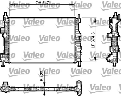 735466 VALEO Радиатор, охлаждение двигателя