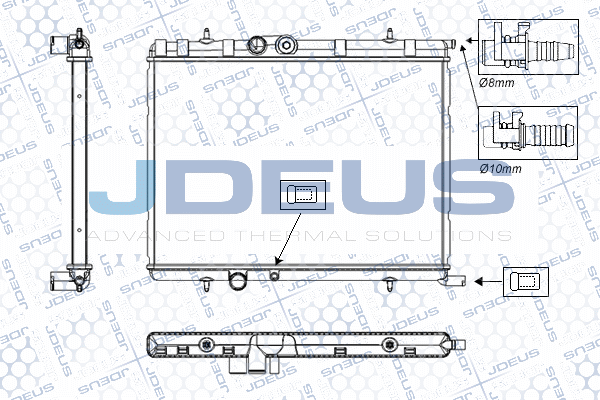 RA0070140 JDEUS Радиатор, охлаждение двигателя