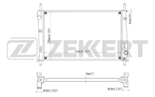 MK1022 ZEKKERT Радиатор, охлаждение двигателя