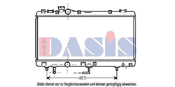 213460N AKS DASIS Радиатор, охлаждение двигателя