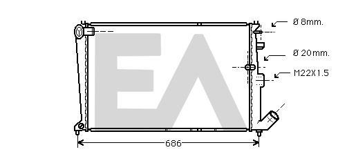 31R10015 EACLIMA Радиатор, охлаждение двигателя