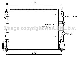 OL2655 AVA QUALITY COOLING Радиатор, охлаждение двигателя