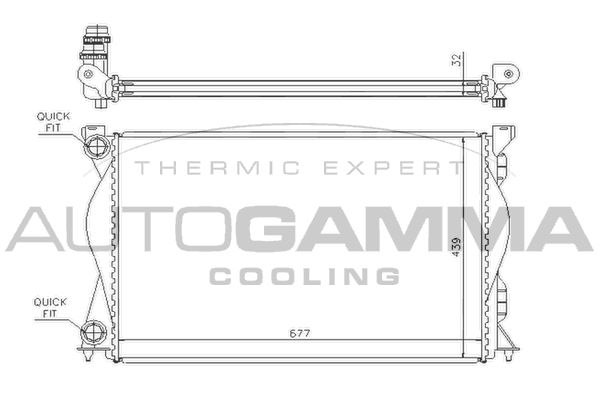 104246 AUTOGAMMA Радиатор, охлаждение двигателя