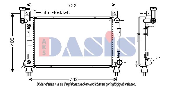 520650N AKS DASIS Радиатор, охлаждение двигателя