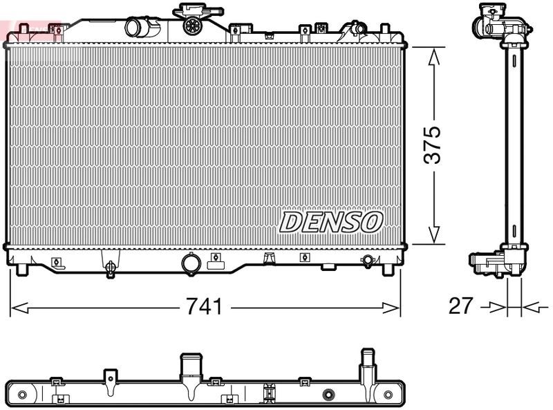 DRM44050 DENSO Радиатор, охлаждение двигателя