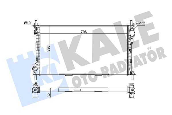 174799 KALE OTO RADYATÖR Радиатор, охлаждение двигателя