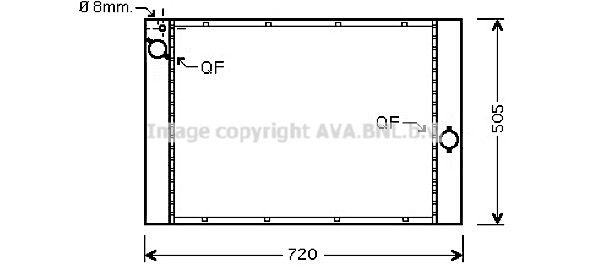 BWA2284 AVA QUALITY COOLING Радиатор, охлаждение двигателя