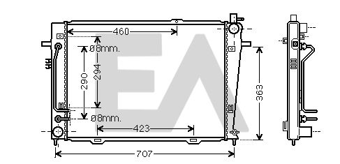 31R36084 EACLIMA Радиатор, охлаждение двигателя