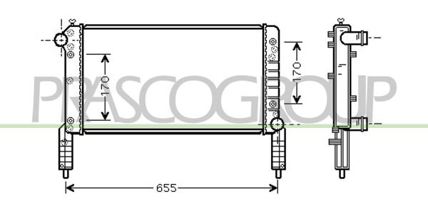 FT908R004 PRASCO Радиатор, охлаждение двигателя