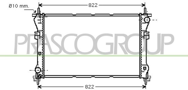 FD910R001 PRASCO Радиатор, охлаждение двигателя