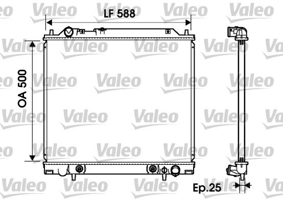 734145 VALEO Радиатор, охлаждение двигателя