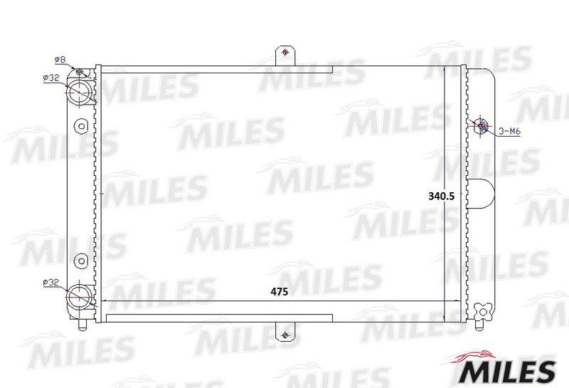 ACRM480 MILES Радиатор, охлаждение двигателя