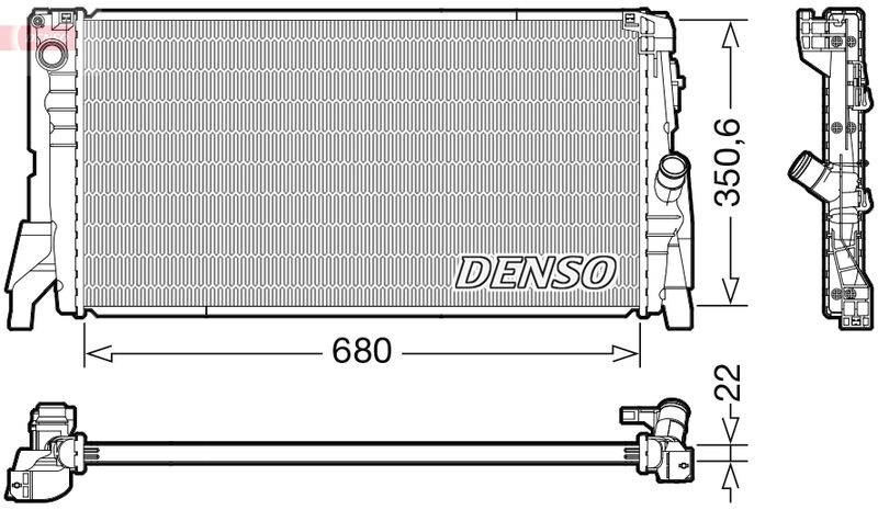 DRM05118 DENSO Радиатор, охлаждение двигателя