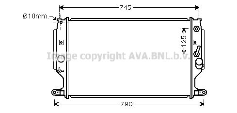 TO2704 AVA QUALITY COOLING Радиатор, охлаждение двигателя