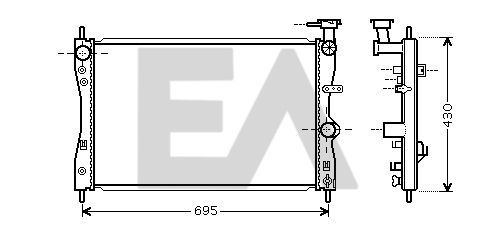 31R51134 EACLIMA Радиатор, охлаждение двигателя