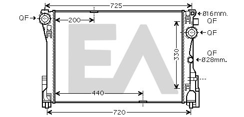 31R50188 EACLIMA Радиатор, охлаждение двигателя