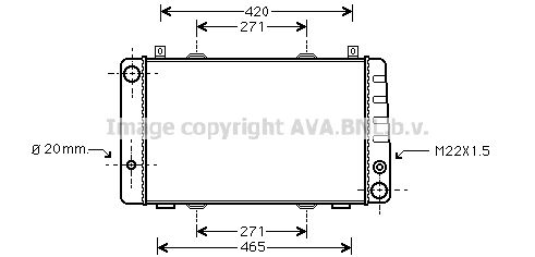 SA2009 AVA QUALITY COOLING Радиатор, охлаждение двигателя