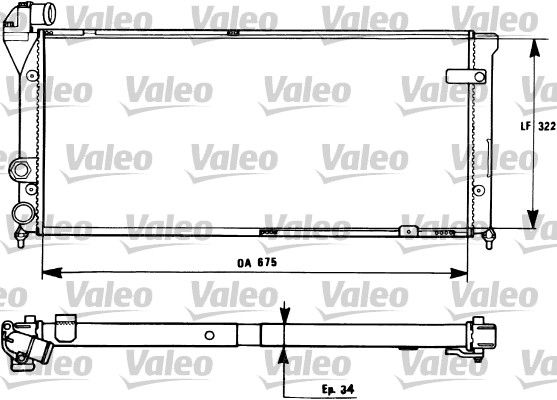 731270 VALEO Радиатор, охлаждение двигателя