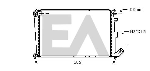 31R10052 EACLIMA Радиатор, охлаждение двигателя