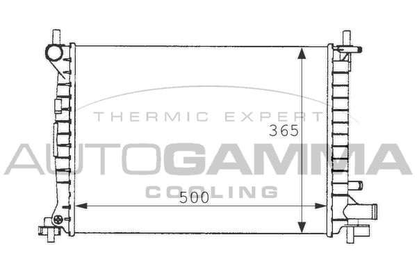 101197 AUTOGAMMA Радиатор, охлаждение двигателя