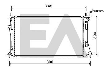 31R52111 EACLIMA Радиатор, охлаждение двигателя