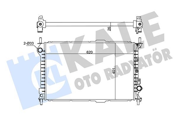 124400 KALE OTO RADYATÖR Радиатор, охлаждение двигателя