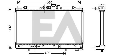 31R51046 EACLIMA Радиатор, охлаждение двигателя