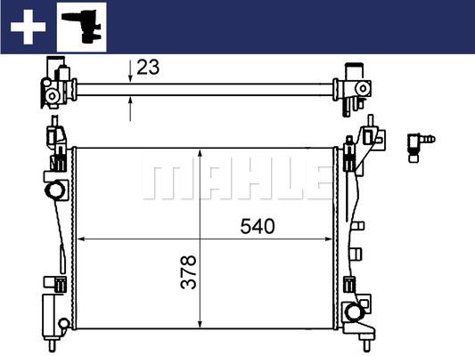 CR1121000S MAHLE Радиатор, охлаждение двигателя