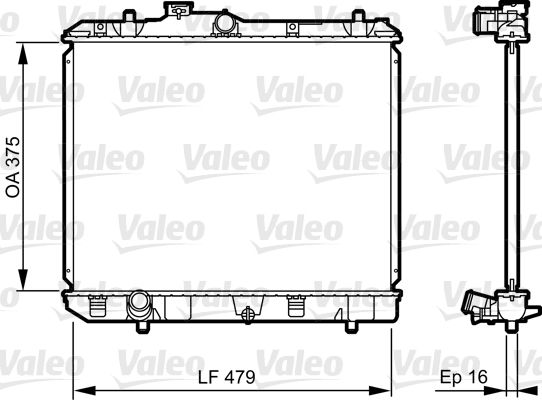 735383 VALEO Радиатор, охлаждение двигателя