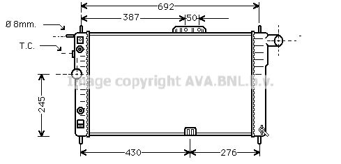 DWA2002 AVA QUALITY COOLING Радиатор, охлаждение двигателя