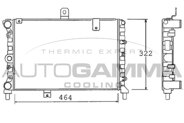 100453 AUTOGAMMA Радиатор, охлаждение двигателя