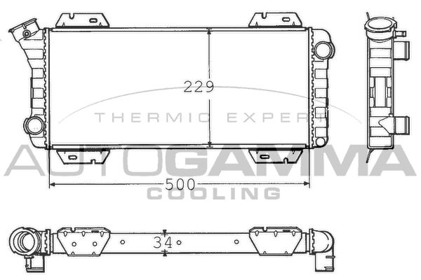 100350 AUTOGAMMA Радиатор, охлаждение двигателя